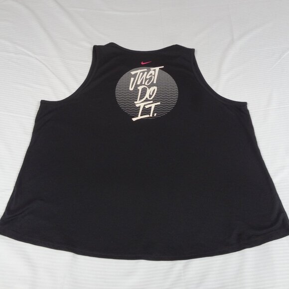 NIKE JUST DO IT 2-SIDED BLACK ATHLETIC 3XL TANK TOP T-SHIRT L10 - Picture 1 of 8